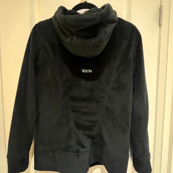 Spyder Black Fleece Hoodie - M - Picture 4 of 6